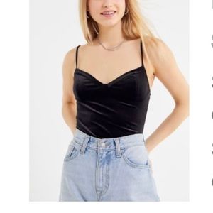 Urban Outfitters Out from Under Velvet Bustier Bodysuit